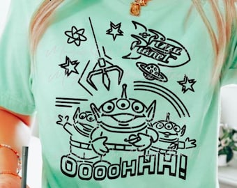 Pizza planète aliens chemise SVG | Royaume magique SVG | PNG| DXF