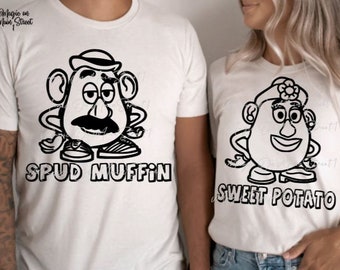 Mr. Potato & Mrs. Potato Head |  Couple's Shirt |Downloadable file