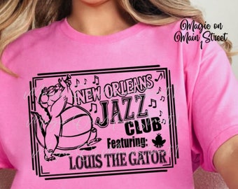 New Orleans Jazz Club Louis The Gator SVG | Princess And the Frog SVG | Magical Family vacation