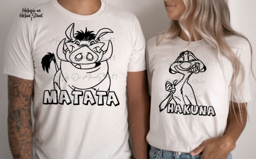 Hakuna Matata T Shirt Timon Et Pumba Hakuna Matata Lion King T-Shirt