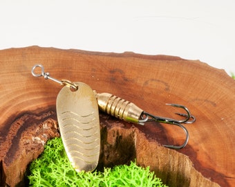 Fishing spinner, handmade with vintage Zenit Co. Prestige #2 components (USSR 1989-1992)