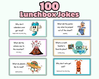 100 lunchtrommelgrappen voor kinderen | Afdrukbare lunchtrommelnotities | Grappige notities voor kinderen | Raadsels en woordspelingen pdf | Terug naar schoolgrappen | Lunchnotities