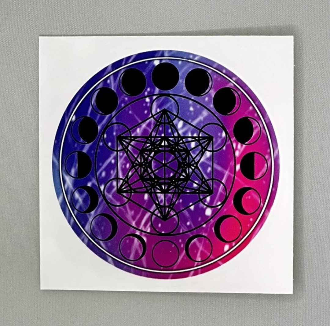 Die Cut Metatron's Cube Sacred Geometry Vinyl Sticker, Waterproof and ...