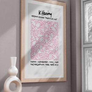 Colorful Keith Haring Art Poster - Abstract Pop Art Print - Instant Download for Wall Decor