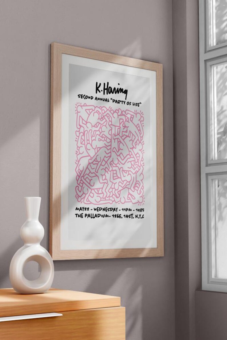 Keith Haring Art Print Bold Abstract Wall Art Poster Modern Pop Art ...