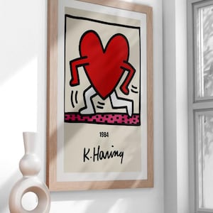 Keith Haring Art Print - Bold Abstract Wall Art Poster - Modern Pop Art Printable for Home or Office Decor - Instant Download
