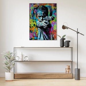 Urban Street Art Digital Download - Graffiti-Inspired Banksy Style Print - Edgy Pop Art for Modern Home Decor