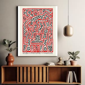 Keith Haring Art Print - Bold Abstract Wall Art Poster - Modern Pop Art Printable for Home or Office Decor - Instant Download