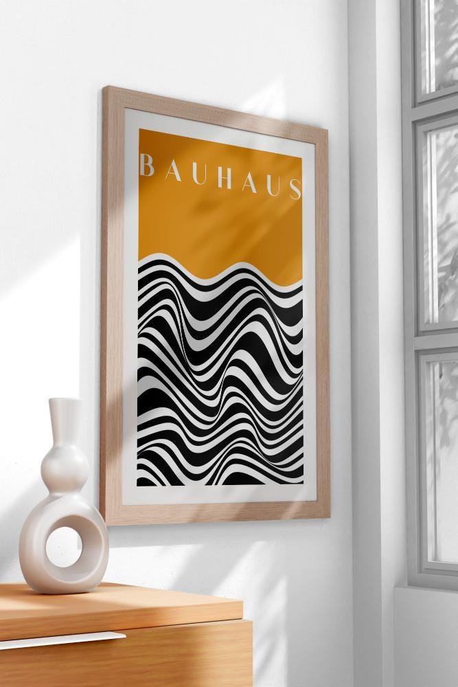 Bauhaus Art Poster Digital Download - Minimalist Modern Wall Art ...