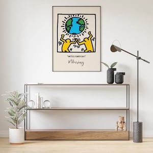 Keith Haring Art Print - Bold Abstract Wall Art Poster - Modern Pop Art Printable for Home or Office Decor - Instant Download