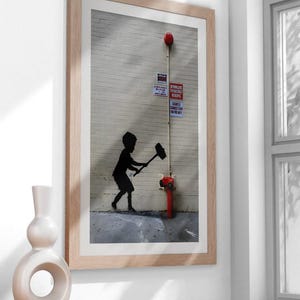 Urban Street Art Digital Download - Graffiti-Inspired Banksy Style Print - Edgy Pop Art for Modern Home Decor
