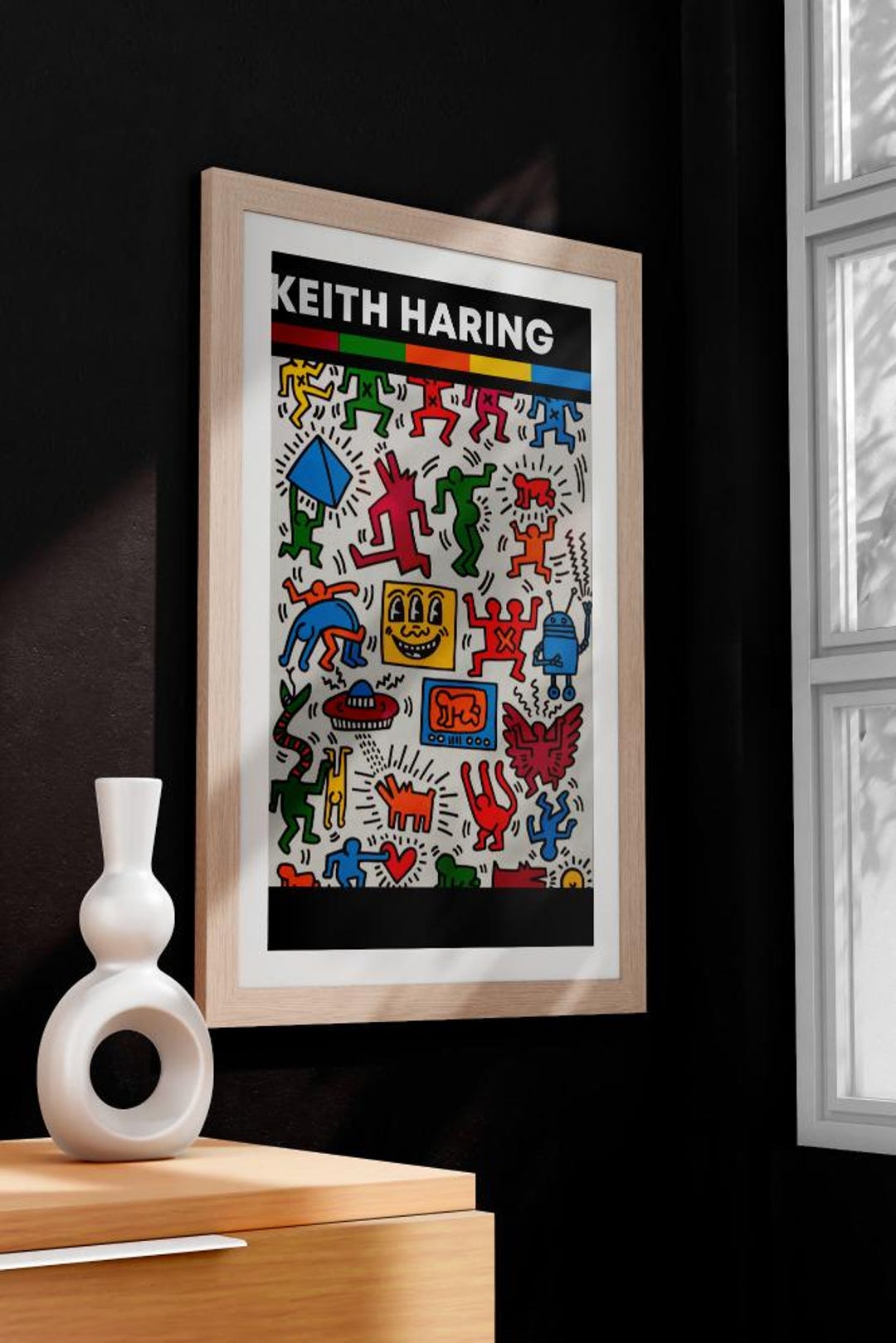 Keith Haring Art Print Bold Abstract Wall Art Poster Modern Pop Art ...