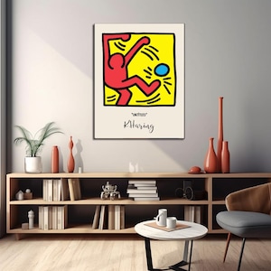 Keith Haring Wall Art | Pop Art Digital Download Prints | Colorful Iconic Home Decor