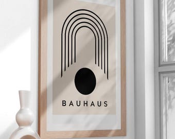 Bauhaus Art Poster Digital Download - Minimalist Modern Wall Art - Instant Home Decor