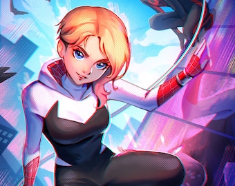 Gwen Spiderverse-tryck