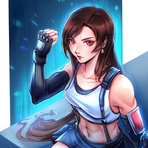 Tifa Lockhart | Final Fantasy VII Mini Print (5x7&quot;)