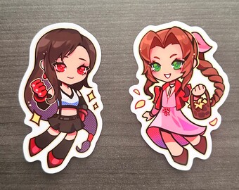 Tifa & Aerith Final Fantasy VII Vinyl Stickers  (3&quot;)