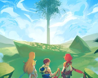 World Tree Xenoblade 2 Print (8.5x11&quot; and 11x17&quot;)