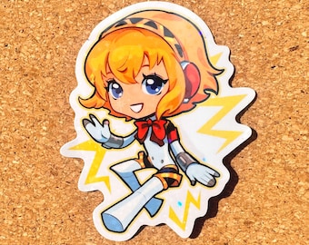 Aigis Persona Vinyl Holographic Sticker (3")
