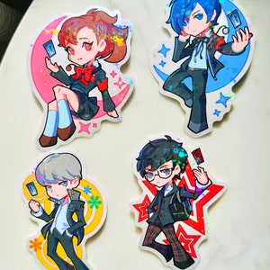 P3-5 Protagonists Vinyl Holographic Stickers (3&quot;)