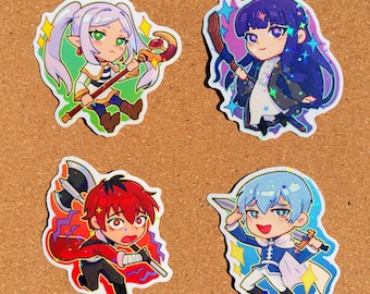 Frieren Vinyl Holographic Stickers 3"