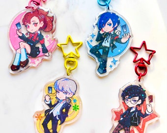 Persona Protagonists Acrylic Charms 2.5&quot; Holographic