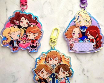 PREORDER: Persona 3-5 Arcana Rainbow Acrylic Charm Keychain 3"