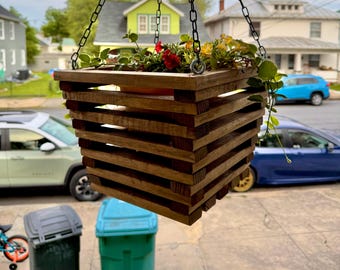 planos de cestas colgantes de flores