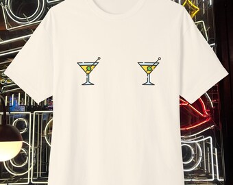 Oversized graphic tee, dirty martini tee, extra dirty martini, funny drinking shirt, martini lover gift, bachelorette, bartender gift