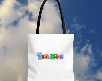 Y2K 'Whatever' Tote Bag, 90s nostalgia gift ideas, 90s baby, 30th birthday