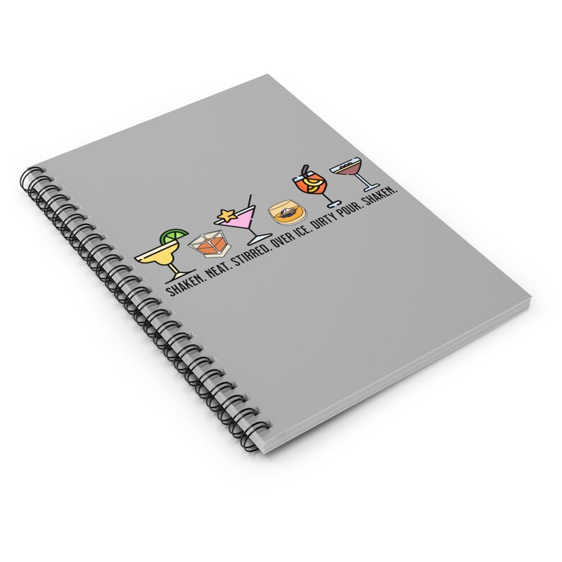 Bartender Notebook Cocktail Spiral Notebook, Mixology Book, Cocktail Binder, Bartender ...