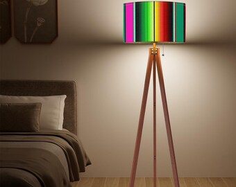 Mexican Sarape Tripod Floor Lamp Shade