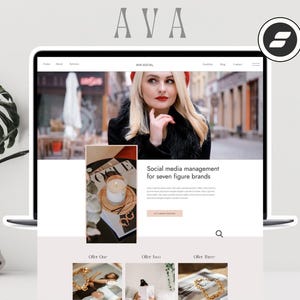 Social Media Manager Website Template, Marketing Agency Website, Virtual Assistant Website, Showit Website Template, Consulting, Coach, UGC