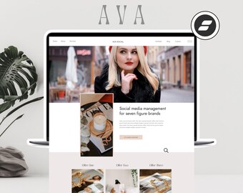 Showit Website Template: Marketing, Coach, Virtual Assistant (Digital Download)
