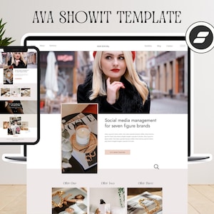 Social Media Manager Website Template, Marketing Agency Website, Virtual Assistant Website, Showit Website Template, Consulting, Coach, UGC