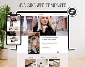 Showit Website Template: Marketing, Coach, Virtual Assistant
