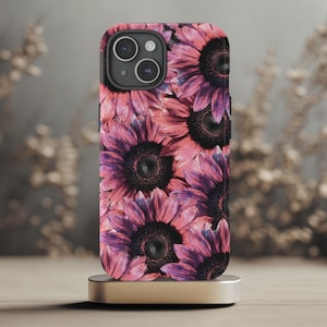 Sunflower Phone Case, Fits iPhone 11 12 13 14 15 16. Samsung Galaxy S20 S21 S22 S23 S24 S25, Pixel 7 8 9, Pink Flowers Floral Girly Pretty