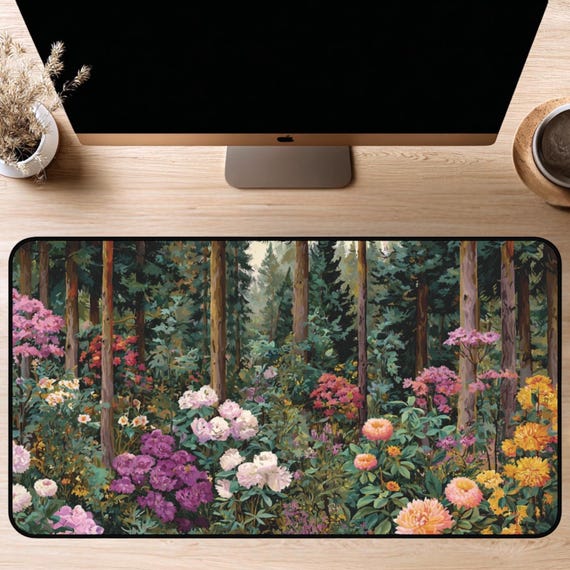 Floral Forest Desk Mat | 12x18, 12x22, 16x32