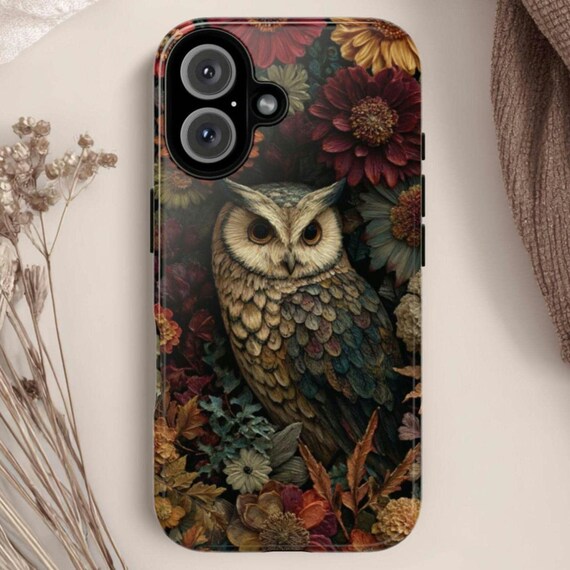 Owl Tough Phone Case: Fits iPhone, Galaxy, Pixel