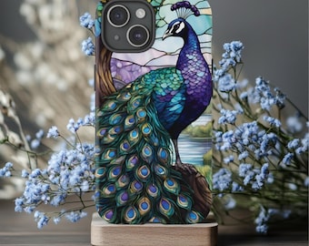 Peacock Phone Case, Fits iPhone & Samsung Galaxy Models, Peacock Phone Case, Nature Phone Case, Pretty Phone Case, Purple Blue Green Case