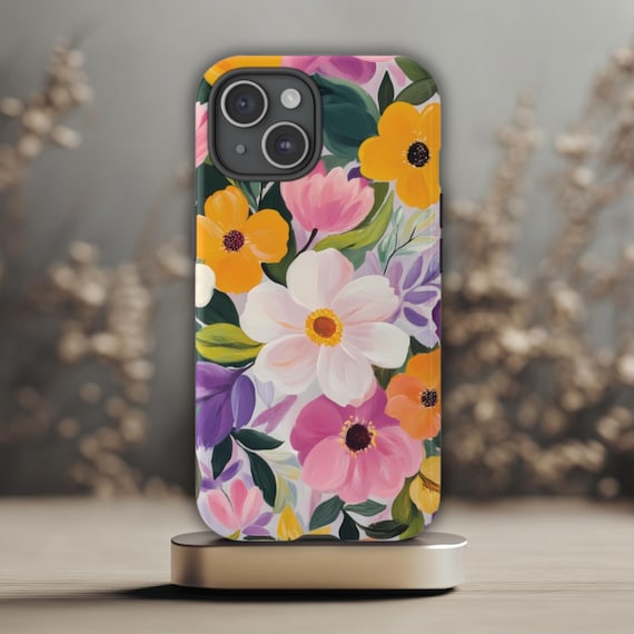 Flower Phone Case, Floral Phone Case, Fits iPhone, Samsung Galaxy & Google Pixel Models, Spring Phone Case, Pretty Phone Case