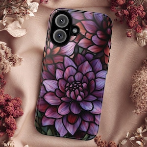 Funda resistente Dahlia para iPhone, Galaxy y Pixel.