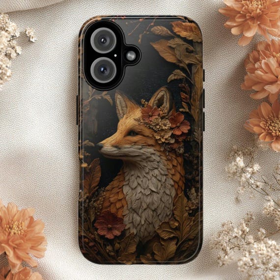 Woodland Fox Tough Phone Case: Fits iPhone, Galaxy, Pixel