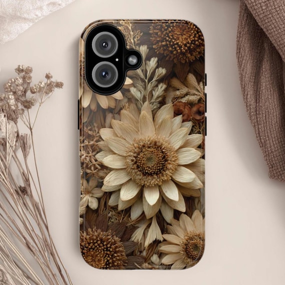 Boho Floral Tough Phone Case: Fits iPhone, Galaxy, Pixel