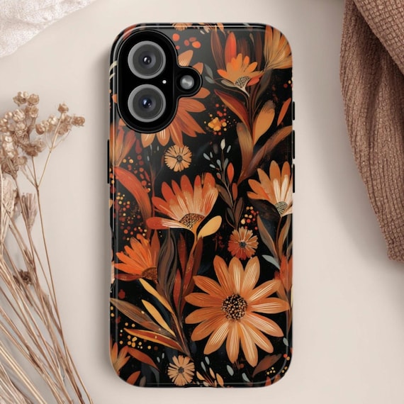 Boho Floral Tough Phone Case: Fits iPhone, Galaxy, Pixel