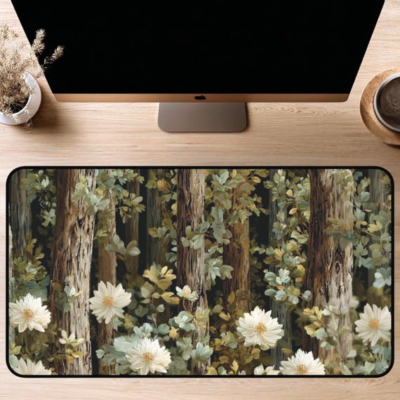 Cottagecore Forest Desk Mat | 12x18, 12x22, 16x32