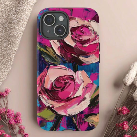 Rose Tough Phone Case: Fits iPhone, Galaxy, Pixel, Flower Phone Case