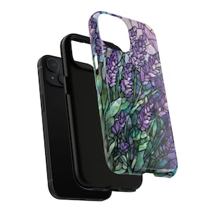 Lavender Tough Phone Case: Magsafe Compatible iPhone 14 15 16 17, Flower Phone Case image 3