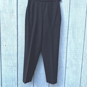 VTG Pendleton Petite Wool Pants Charcoal Grey Straight Leg Classic Office Wear