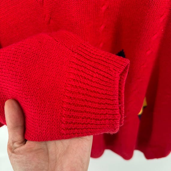 Essential Elements Vintage Red V-Neck Geometric D… - image 6